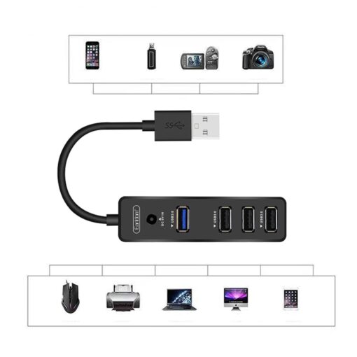 Earldom HUB07 Tak Çalıştır 3 Adet Usb 2.0 ve 1 Adet Usb 3.0 Çıkışlı Usb Çoklayıcı - Görsel 3
