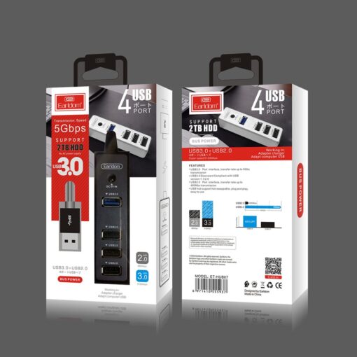 Earldom HUB07 Tak Çalıştır 3 Adet Usb 2.0 ve 1 Adet Usb 3.0 Çıkışlı Usb Çoklayıcı - Görsel 8