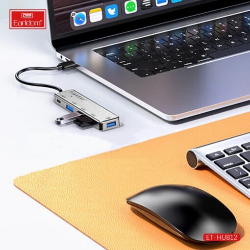 Earldom HUB12 Tak Çalıştır 40cm 4 Adet Usb 2.0 ve 1 Adet Type-C Çıkışlı Usb Çoklayıcı - Görsel 5