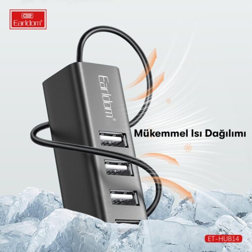 Earldom HUB14 Tak Çalıştır 4lü Usb Çoklayıcı - Görsel 4