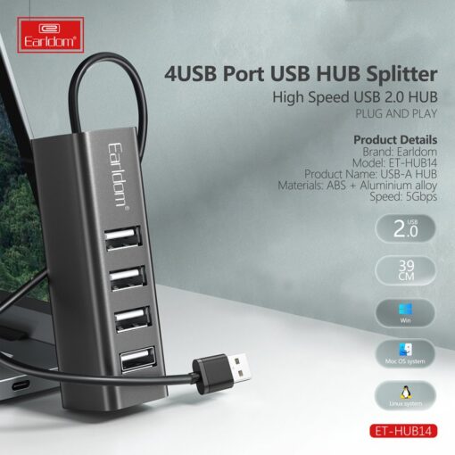 Earldom HUB14 Tak Çalıştır 4lü Usb Çoklayıcı - Görsel 3