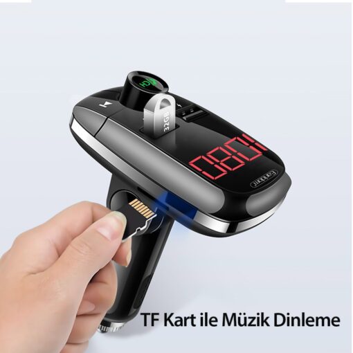 Earldom M55 Bluetooth USB3.0 PD Hızlı Şarj Dijital FM Transmitter - Görsel 7