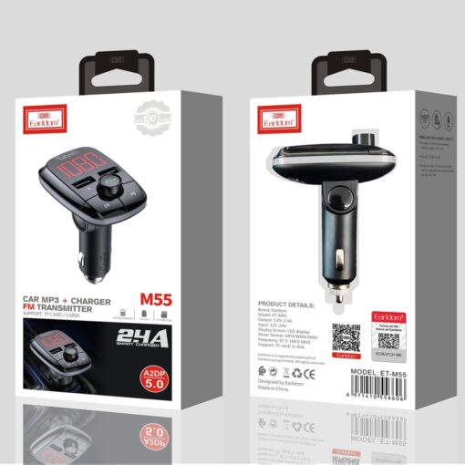Earldom M55 Bluetooth USB3.0 PD Hızlı Şarj Dijital FM Transmitter - Görsel 4
