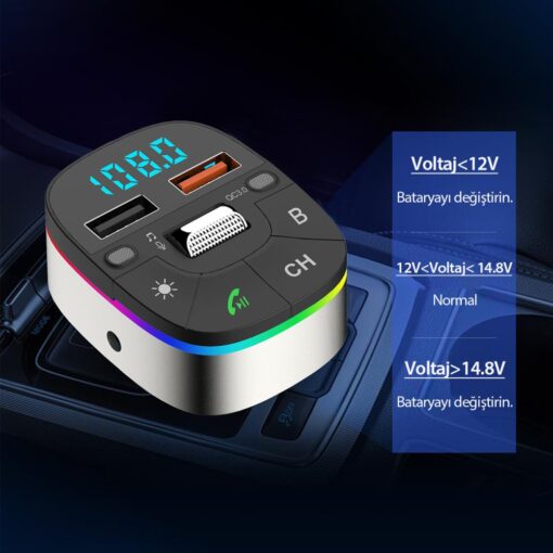 Earldom M74 Bluetooth USB3.0 Dijital FM Transmitter - Görsel 9