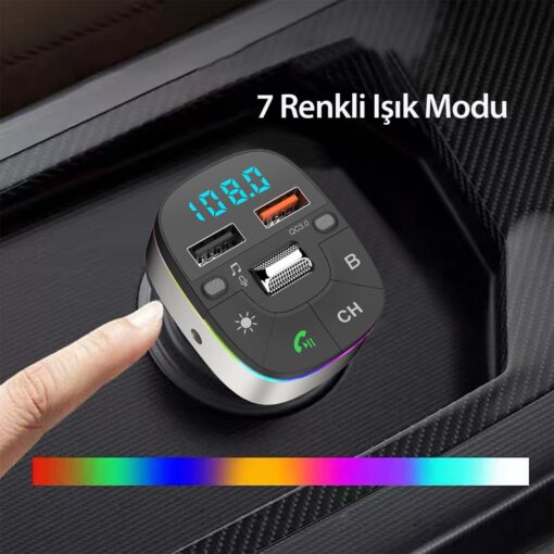 Earldom M74 Bluetooth USB3.0 Dijital FM Transmitter - Görsel 4
