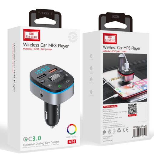 Earldom M74 Bluetooth USB3.0 Dijital FM Transmitter - Görsel 5