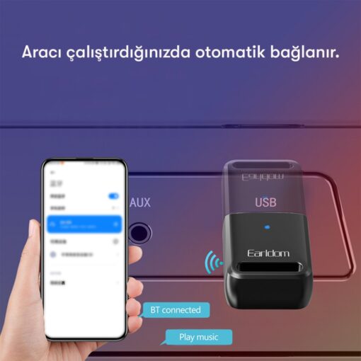 Earldom M91 Bluetooth 5.0 Usb Aux Dönüştürücü - Görsel 8