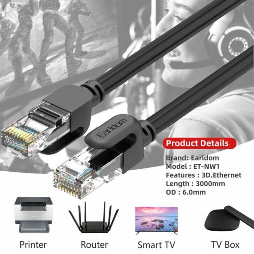 Earldom NW1 3M Cat 6 Ethernet Network Kablosu - Görsel 3