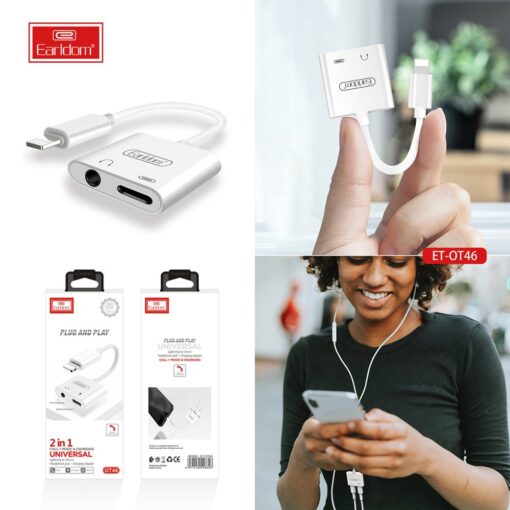 Earldom OT46 Tak Çalıştır Lightning to 2in1 Type-C ve Aux Dönüştürücü - Görsel 7