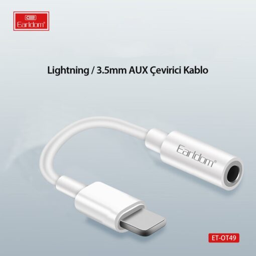 Earldom OT49 Tak Çalıştır Lightning to Aux Dönüştürücü - Görsel 2