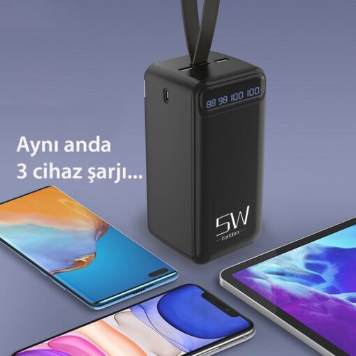 Earldom PB58 50.000 mAh PD Hızlı Şarj Dijital Göstergeli Powerbank - Görsel 5