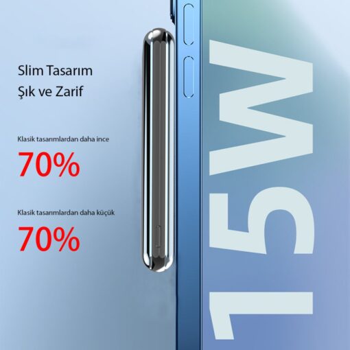 Earldom PD12 5.000 mAh 12W Kablosuz Şarjlı PD Hızlı Şarj Powerbank - Görsel 2