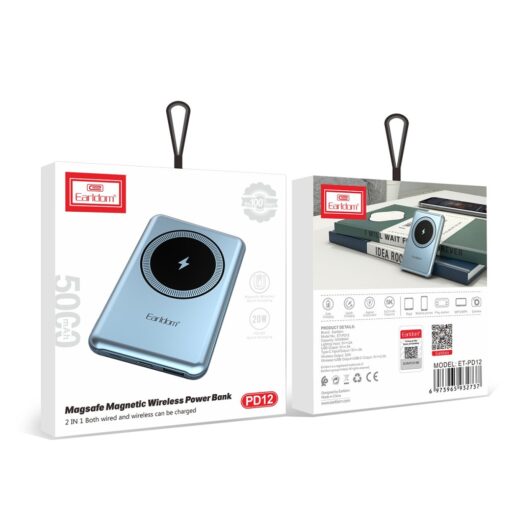 Earldom PD12 5.000 mAh 12W Kablosuz Şarjlı PD Hızlı Şarj Powerbank - Görsel 8