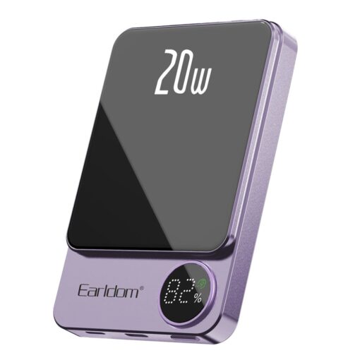 Earldom PD23 5.000 mAh 20W Kablosuz Şarjlı PD Hızlı Şarj Mini Powerbank