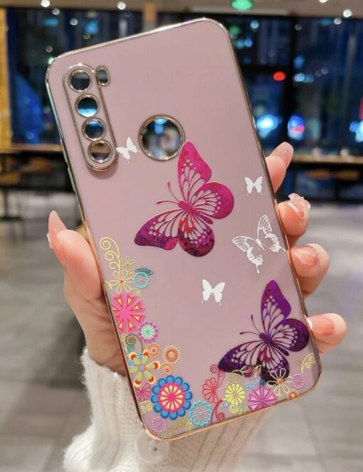 Kelebek Sürüsü Desenli Parlak Silikon Telefon Kılıfı