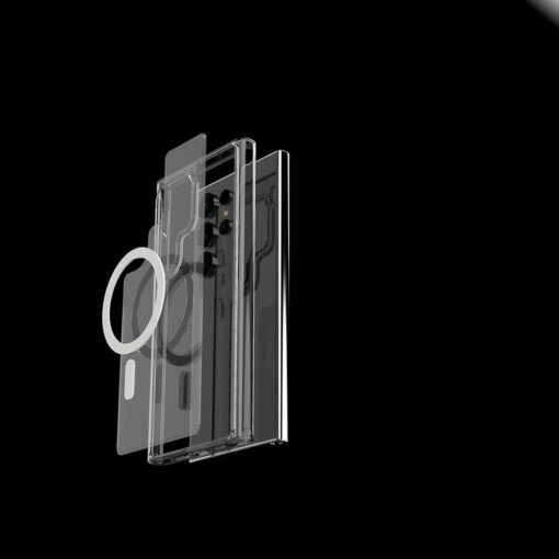 Magsafe Şarj Özellikli Şeffaf Sert PC Zore Embos Kapak - Görsel 9