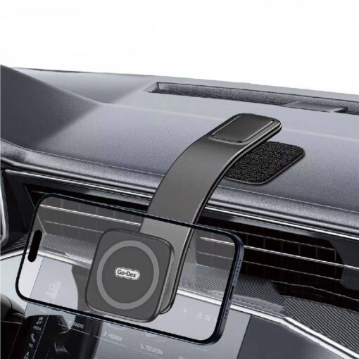 Go Des GD-HD208 Magnetik Magsafe Uyumlu Bükülebilen Eğimli ve Düz Zemin Araç Telefon Tutacağı - Görsel 2