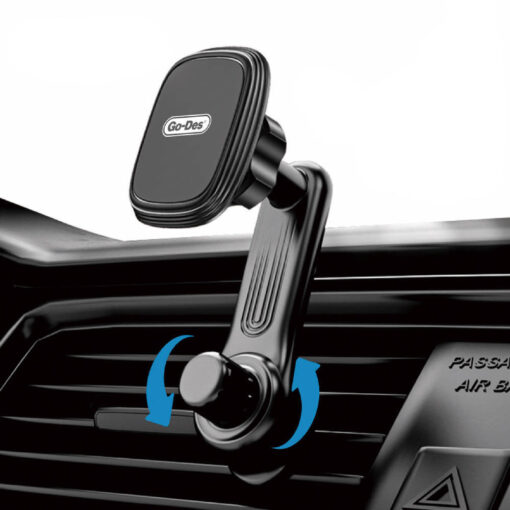 Go Des GD-HD310 Magnetik 360 Derece Dönebilen Dirsek Ve Başlıklı Telefon Tutucu Havalandırma Tasarım - Görsel 3