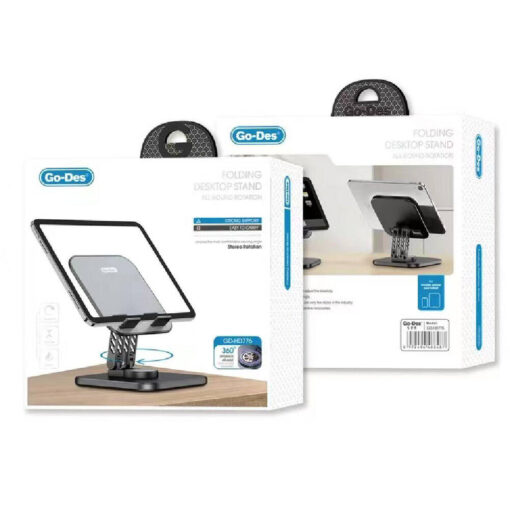 Go Des GD-HD776 Taşınabilir Katlanabilir 360 Dönebilen Metal Telefon ve Tablet Standı - Görsel 2