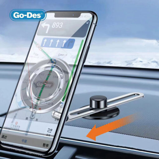 Magnetik 360 Derece Dönebilen Düz Zemin Araç Telefon Tutacağı - Görsel 4