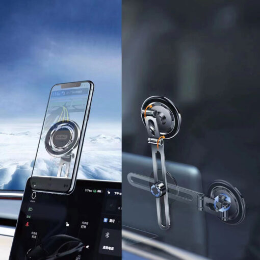 Magnetik 360 Derece Dönebilen Düz Zemin Araç Telefon Tutacağı - Görsel 5