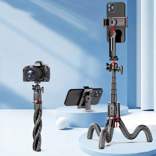 Go Des GD-ST86 Çok Fonksiyonlu Teleskopik Esneyebilen Uzaktan Kumanda Aparatlı Tripod - Görsel 5