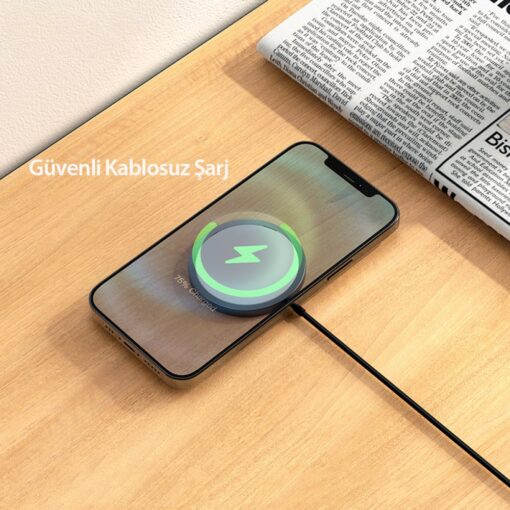 Hoco CW30 Pro 1M Kablosuz Magsafe Şarj Cihazı - Görsel 3