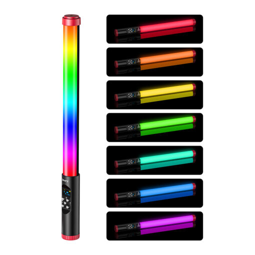 Jmary FM-128RGB OLED Ekran Göstergeli RGB Led Işıklı Su Geçirmez Aydınlatma Çubuğu - Görsel 2