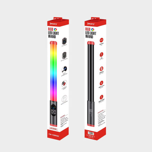Jmary FM-128RGB OLED Ekran Göstergeli RGB Led Işıklı Su Geçirmez Aydınlatma Çubuğu - Görsel 3