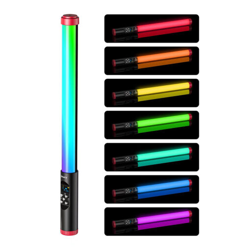 Jmary FM-128RGB OLED Ekran Göstergeli RGB Led Işıklı Su Geçirmez Aydınlatma Çubuğu - Görsel 10