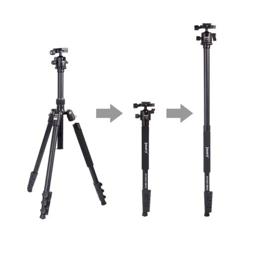 Jmary KT3255NB30 3 Kademeli 164.5cm Fonksiyonel Ayrılabilir Monopod Tasarım Başlıklı Tripod - Görsel 4