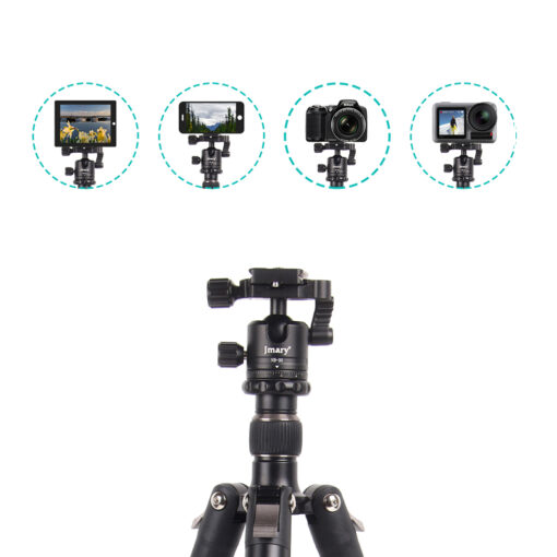 Jmary KT3255NB30 3 Kademeli 164.5cm Fonksiyonel Ayrılabilir Monopod Tasarım Başlıklı Tripod - Görsel 10