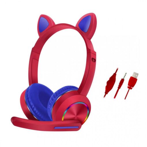 Karler Bass AKZ020 Kafa Üstü Işıklı Kedi Kulaklık - Görsel 2