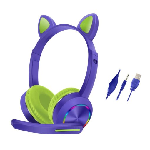 Karler Bass AKZ020 Kafa Üstü Işıklı Kedi Kulaklık - Görsel 3