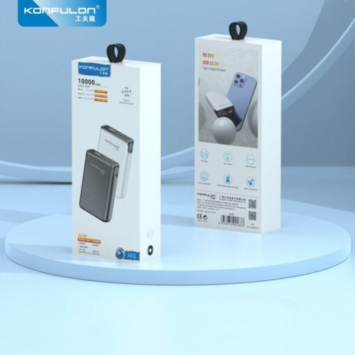 Konfulon A6Q 22.5W Usb 3.0 ve 20W Type-C Çıkışlı 10.000 mAh PD Powerbank - Görsel 5