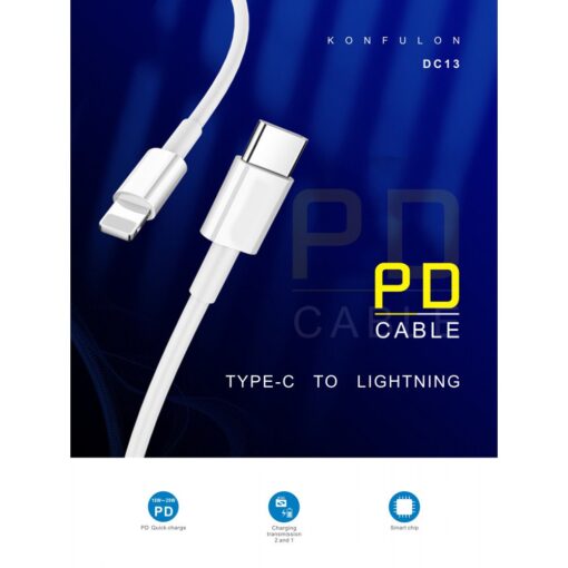 Konfulon DC13 1M 20W Type-C to Lightning Kablo iphone Uyumlu - Görsel 3