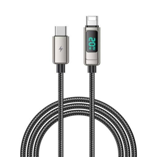 Lanex LS20CC 1.2M 100W Dijital Göstergeli Hasırlı Type-C to Type-C PD Hızlı Şarj Kablosu - Görsel 5