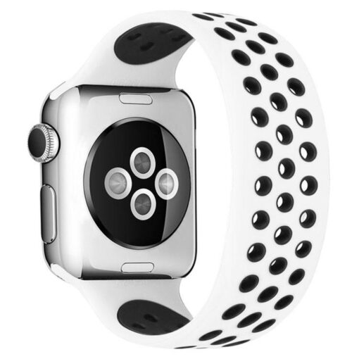 Apple Watch 41mm Ayarlı Delikli Silikon Kordon - Görsel 2