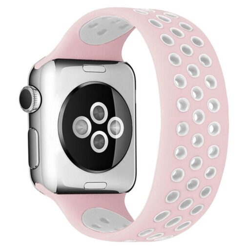 Apple Watch 41mm Ayarlı Delikli Silikon Kordon - Görsel 6