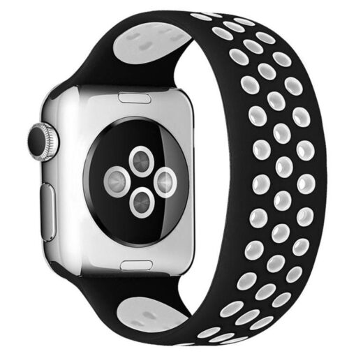 Apple Watch 41mm Ayarlı Delikli Silikon Kordon - Görsel 7