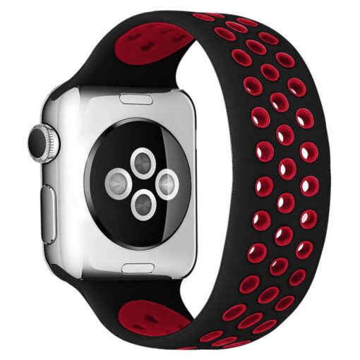 Apple Watch 41mm Ayarlı Delikli Silikon Kordon - Görsel 9