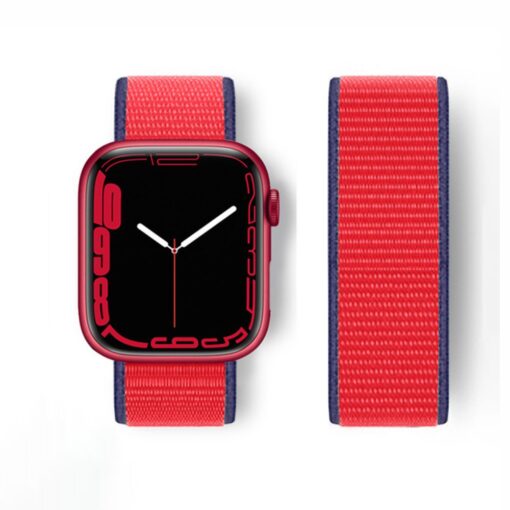 Apple Watch 40mm Hasırlı Cırtcırtlı Kordon - Görsel 5