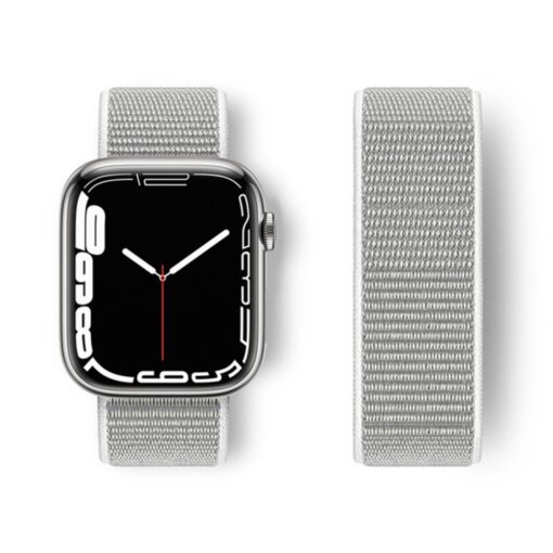 Apple Watch 42mm Hasırlı Cırtcırtlı Kordon - Görsel 2