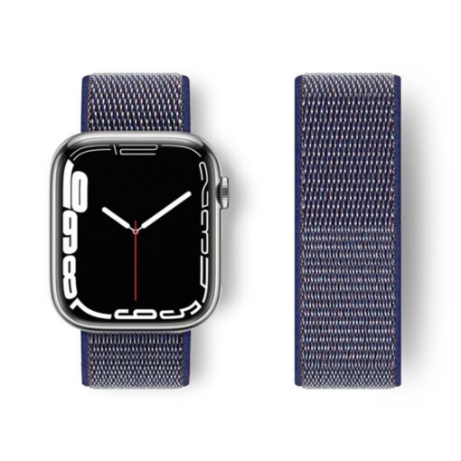 Apple Watch 45mm Hasırlı Cırtcırtlı Kordon - Görsel 5