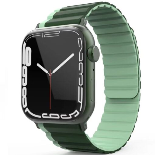 Movenchy Apple Watch Ultra 49mm MO-WB1 Çift Renk Mıknatıslı Silikon - Görsel 3