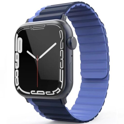 Movenchy Apple Watch Ultra 49mm MO-WB1 Çift Renk Mıknatıslı Silikon - Görsel 4