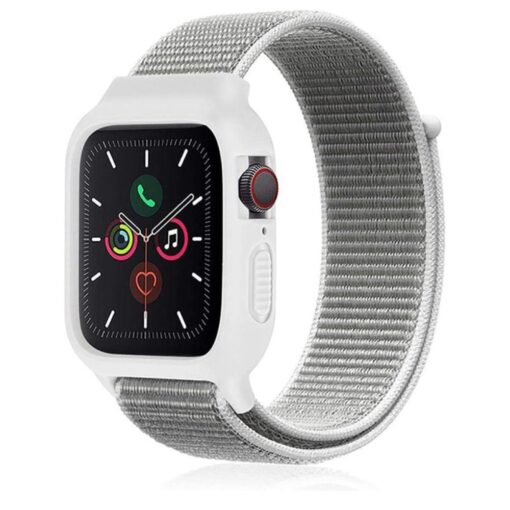 Apple Watch 42mm Hasırlı Cırtcırtlı Kasalı Kordon - Görsel 3