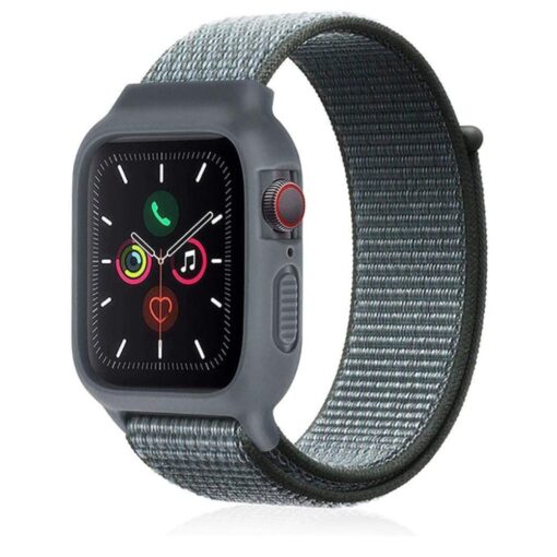 Apple Watch 42mm Hasırlı Cırtcırtlı Kasalı Kordon - Görsel 7