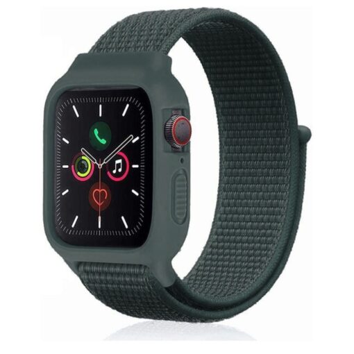 Apple Watch 42mm Hasırlı Cırtcırtlı Kasalı Kordon - Görsel 8