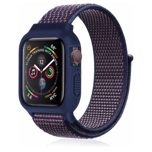 Apple Watch 42mm Hasırlı Cırtcırtlı Kasalı Kordon - Görsel 9